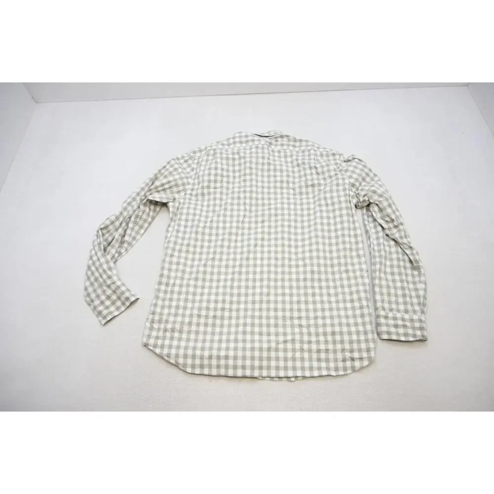 J Crew Flex Wash Dress‎ Shirt Slim Fit Plaid Button Up Long Sleeve Mens XL NWT